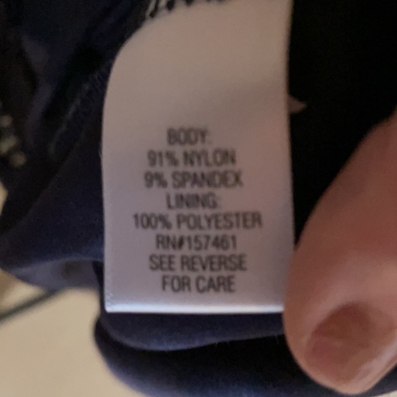 WORN ONCE Dana Buchman Navy lace dress - Picture 5 of 6